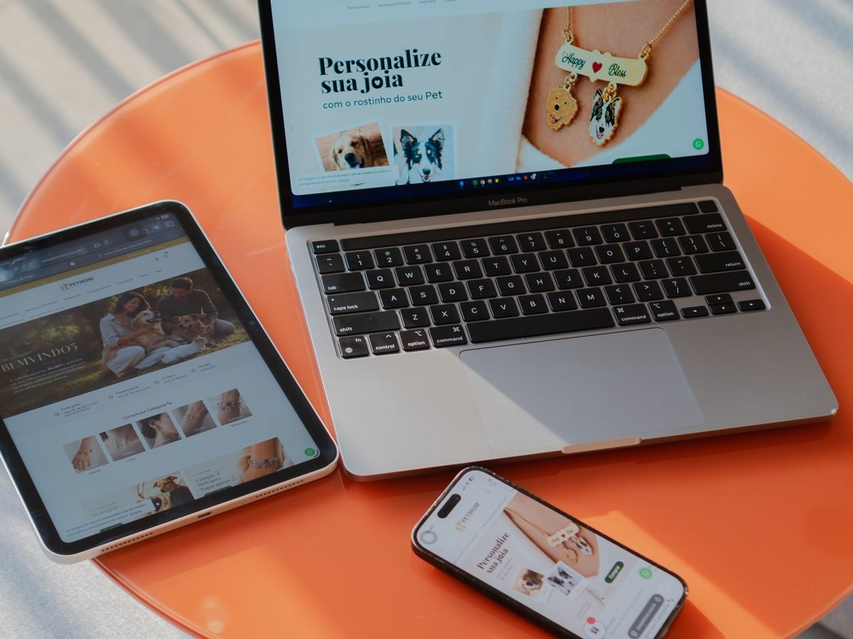 A website shown on a laptop, tablet and phone
