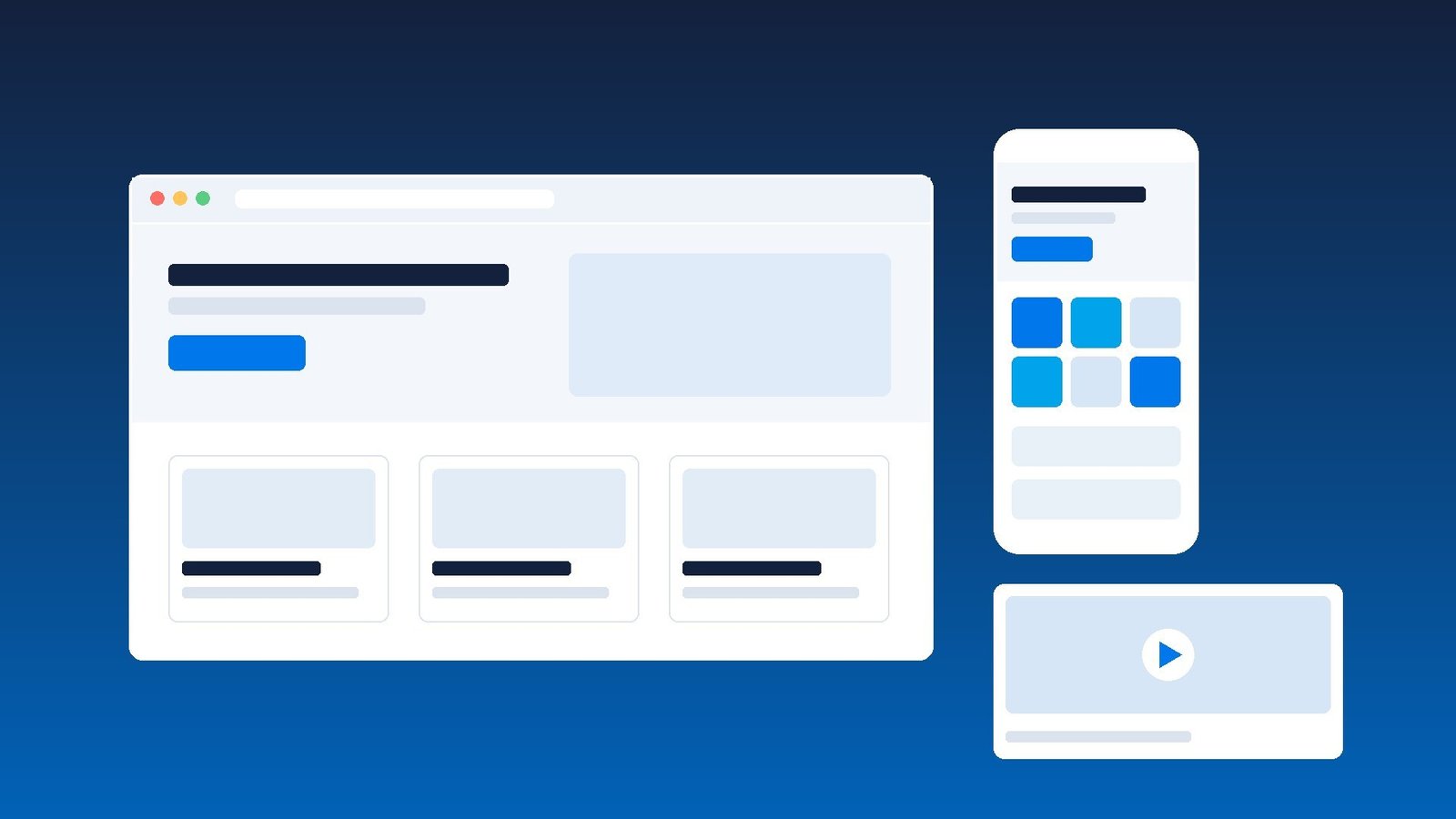 Concept mockup of a connected healthcare marketing system