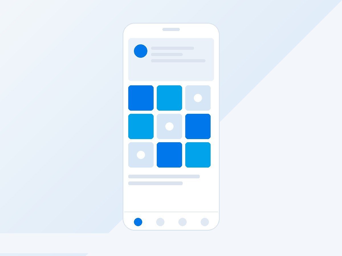 Concept mockup of a healthcare social media feed